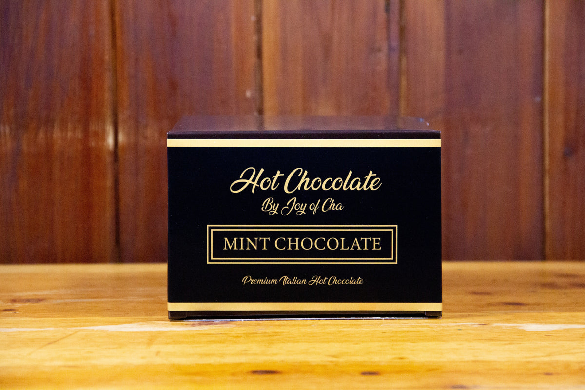 Mint Flavoured Italian Hot Chocolate by Joy of Cha Box of 15 Sachets