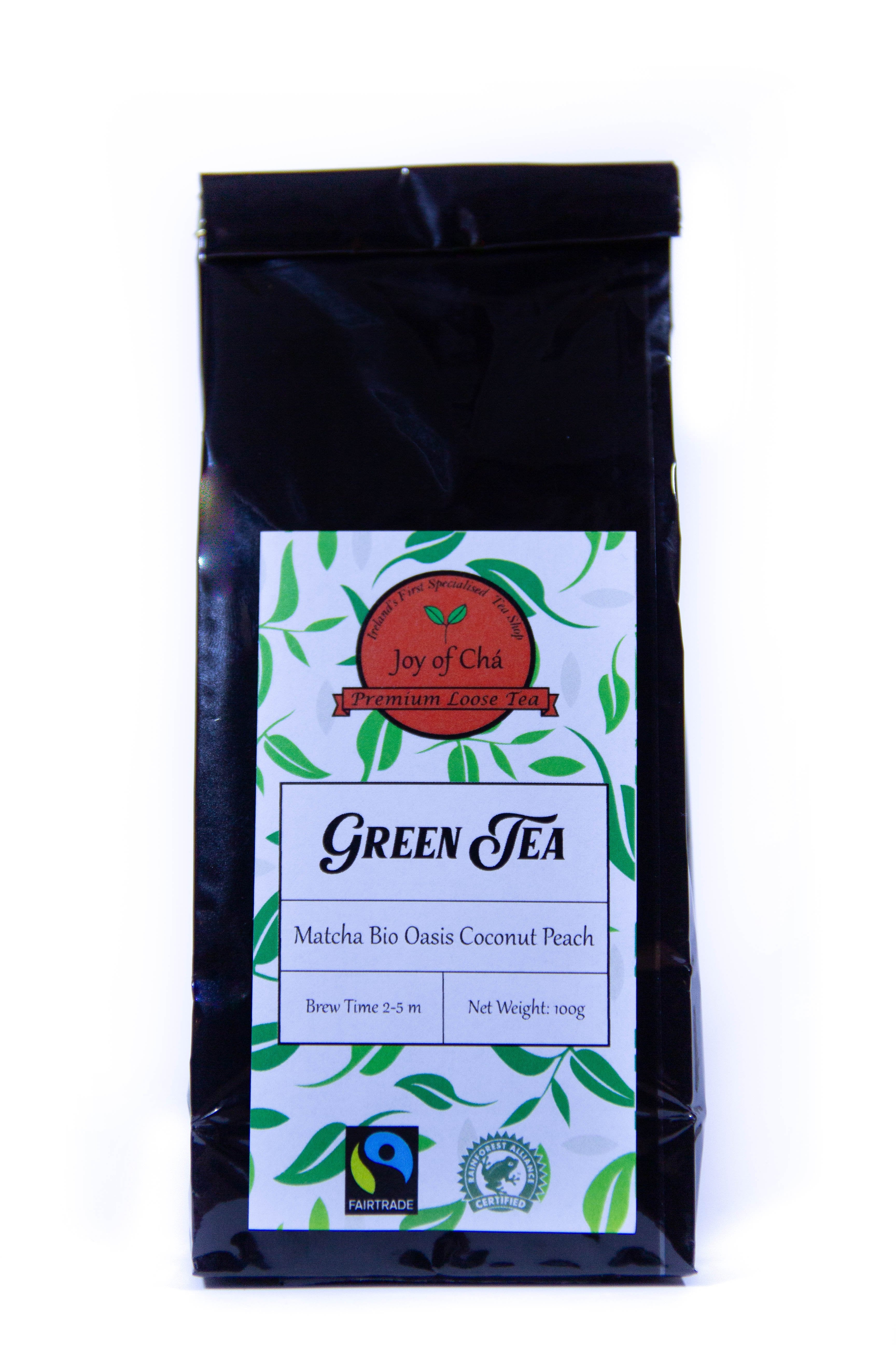 Matcha Bio Refreshing Oasis Coconut Peach Green Tea Blend